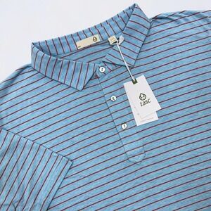 NEW Tasc Performance Shirt Men's 3XL Blue Red Stripe Everywhere Polo Bamboo Golf